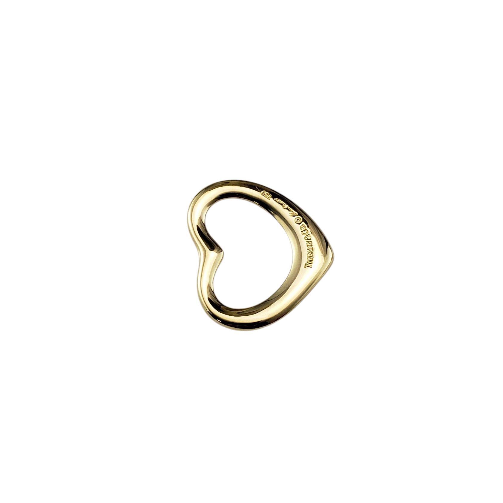 Tiffany & Co. Elsa Peretti Pendentif cœur ouvert en or jaune 18 carats n° 21548 Pour femmes en vente