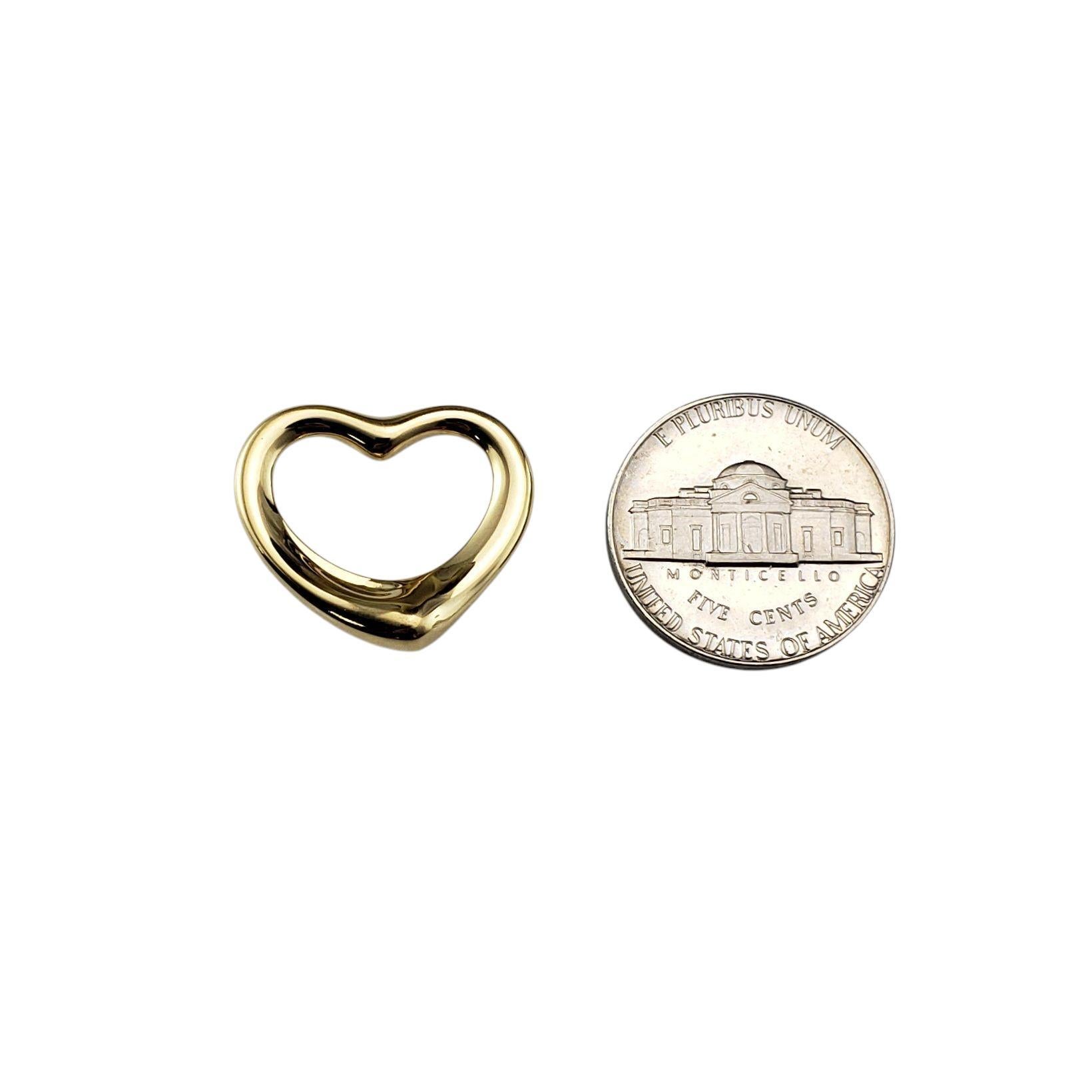Tiffany & Co. Elsa Peretti Pendentif cœur ouvert en or jaune 18 carats n° 21548 en vente 2
