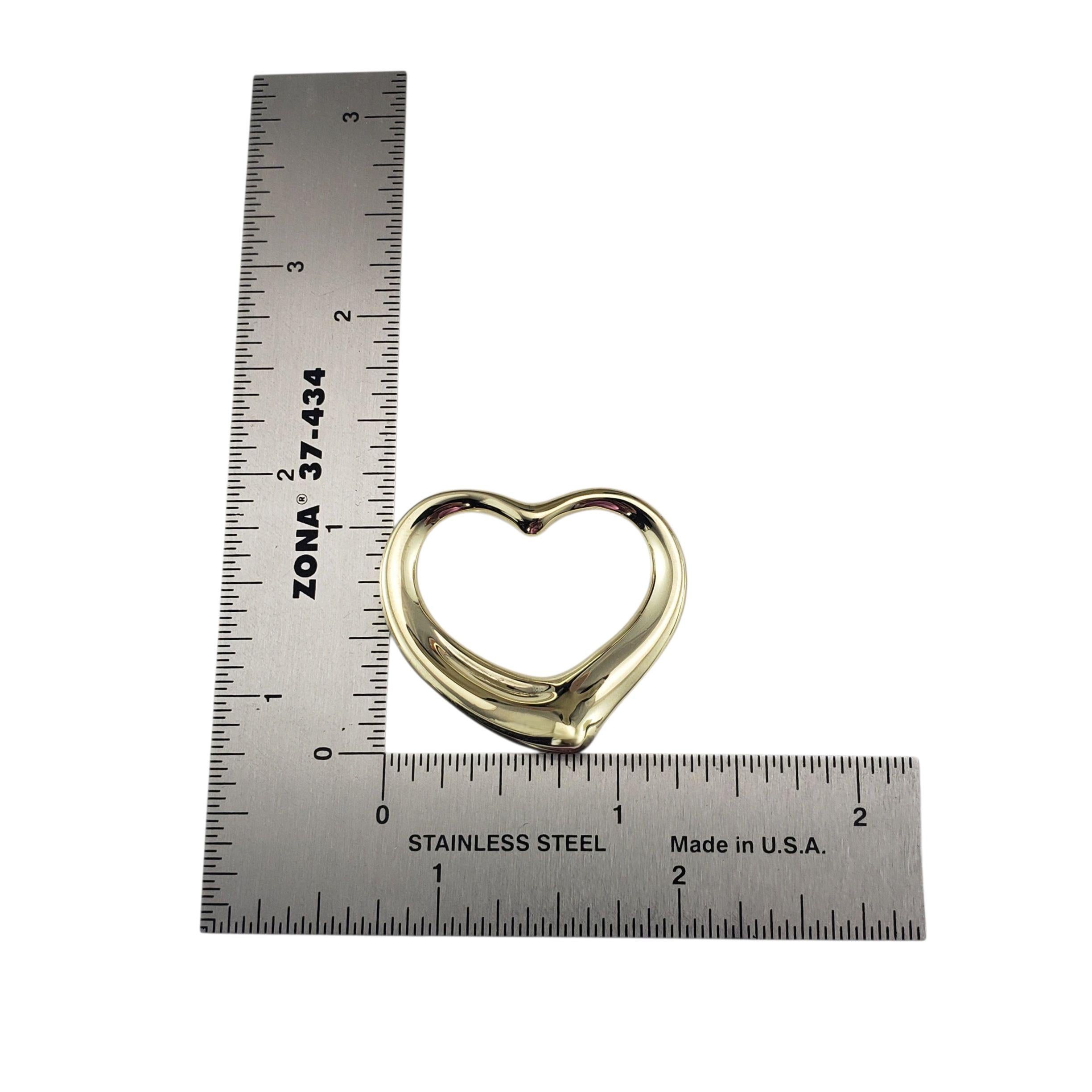Tiffany & Co. Elsa Peretti Pendentif coeur ouvert en or jaune 18K #23391 en vente 1