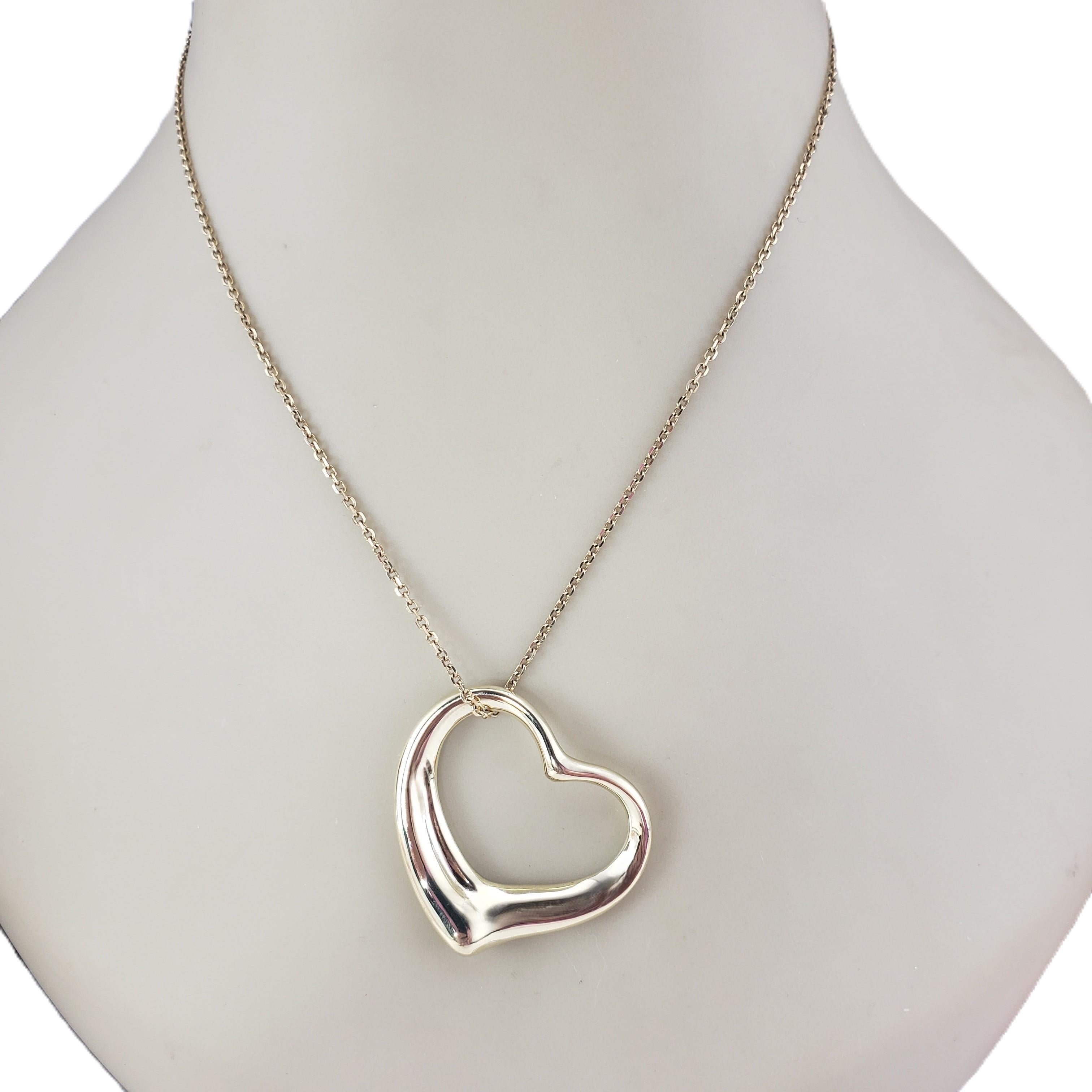 Tiffany & Co. Elsa Peretti Pendentif coeur ouvert en or jaune 18K #23391 en vente 2