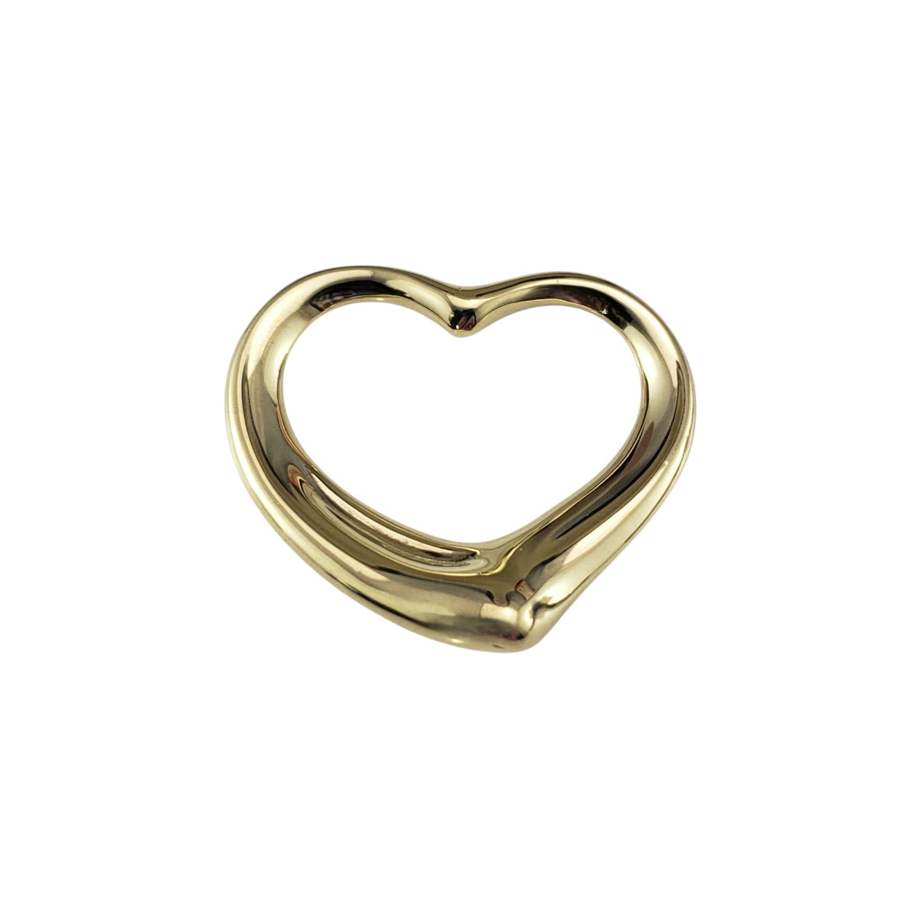 Tiffany & Co. Elsa Peretti Pendentif coeur ouvert en or jaune 18K #23391