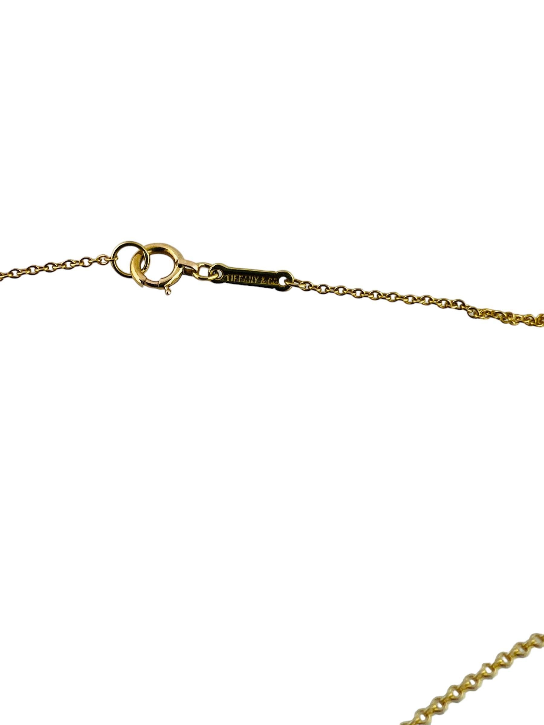 Tiffany & Co. Elsa Peretti 18K Yellow Gold Open Heart Pendant Necklace #15424 3