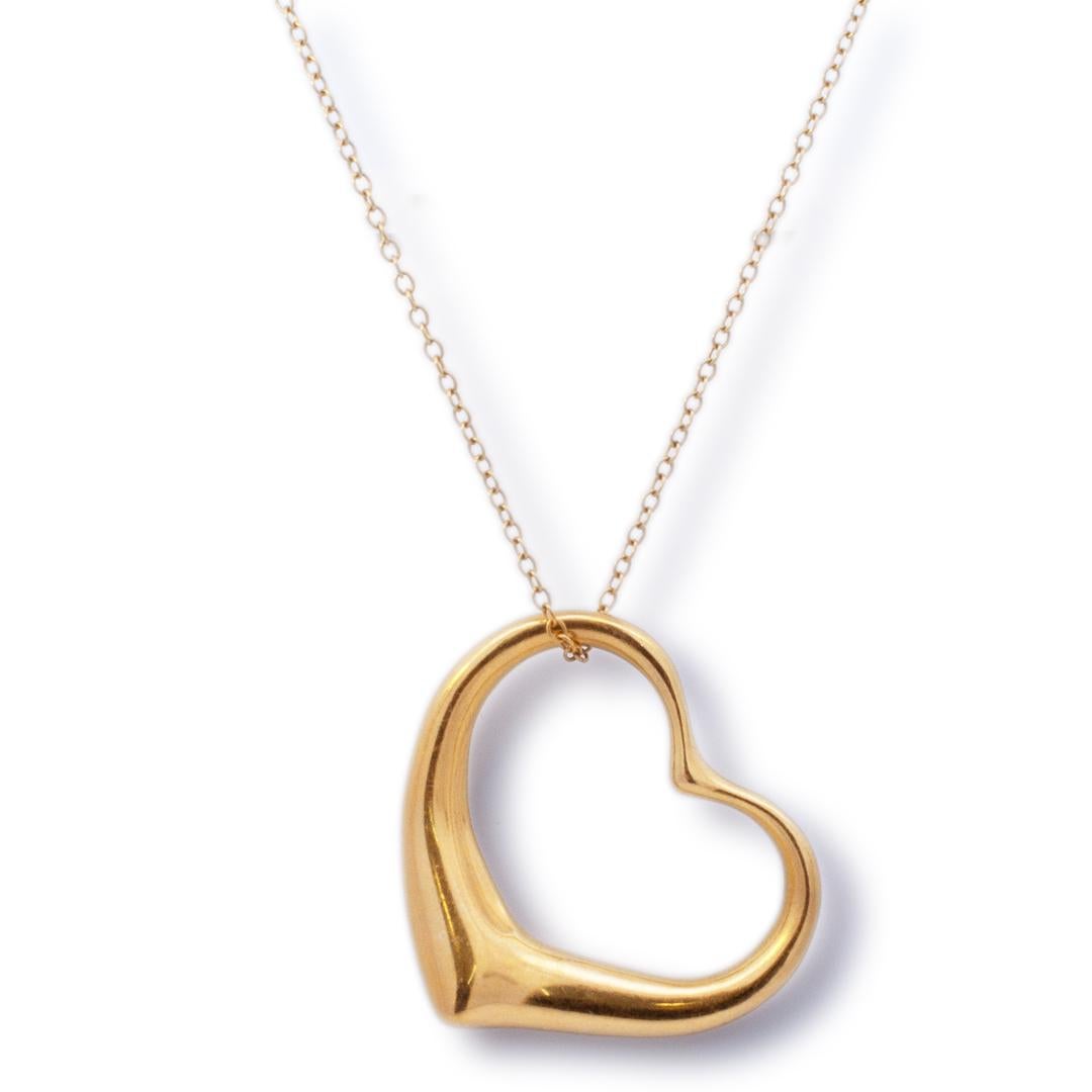 tiffany and co gold heart necklace