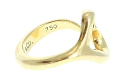 Tiffany & Co. Elsa Peretti 18K Yellow Gold Open Heart Wrap Ring