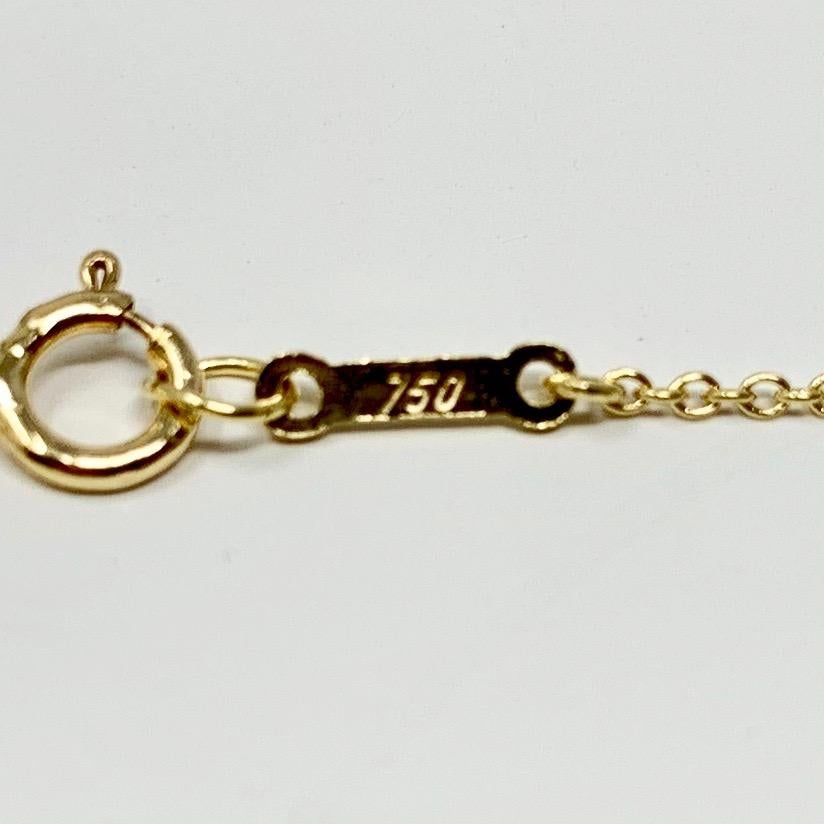 Tiffany & Co. Elsa Peretti 18 Karat Yellow Gold Open Tear Drop Pendant Necklace 3