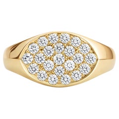 Tiffany & Co. Elsa Peretti 18K Yellow Gold Oval Pavé Diamond Ring