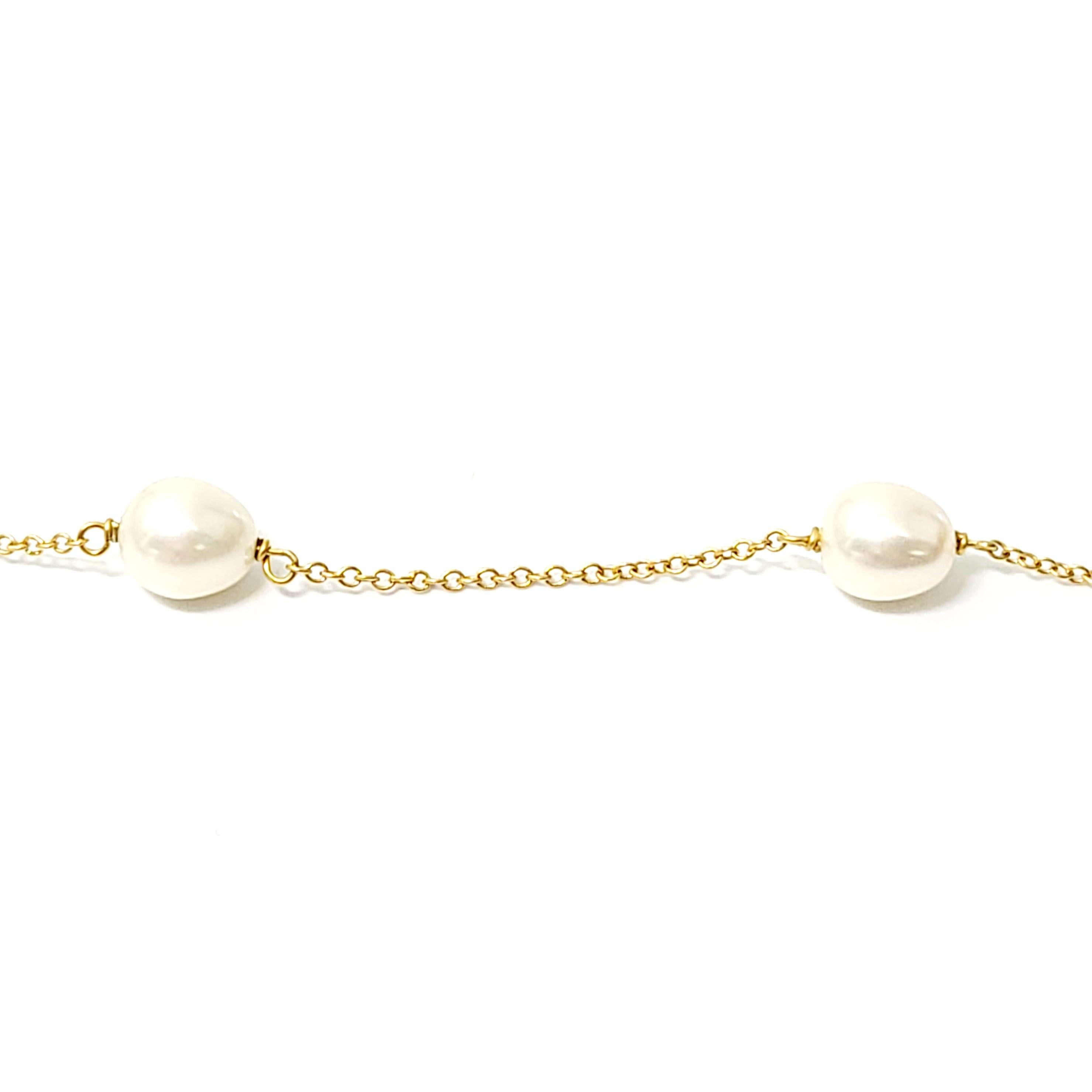 tiffany pearls by the yard bracelet gold