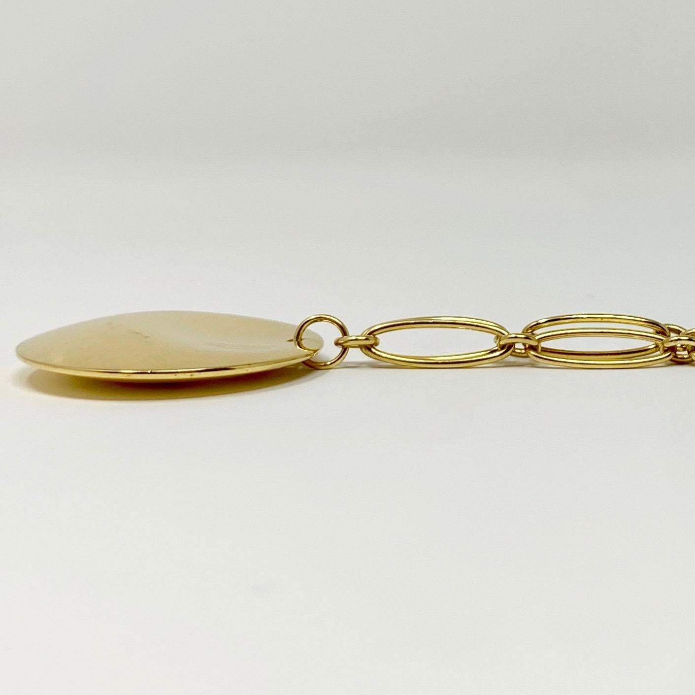 Women's Tiffany & Co. Elsa Peretti 18 Karat Yellow Gold Round Pendant Necklace