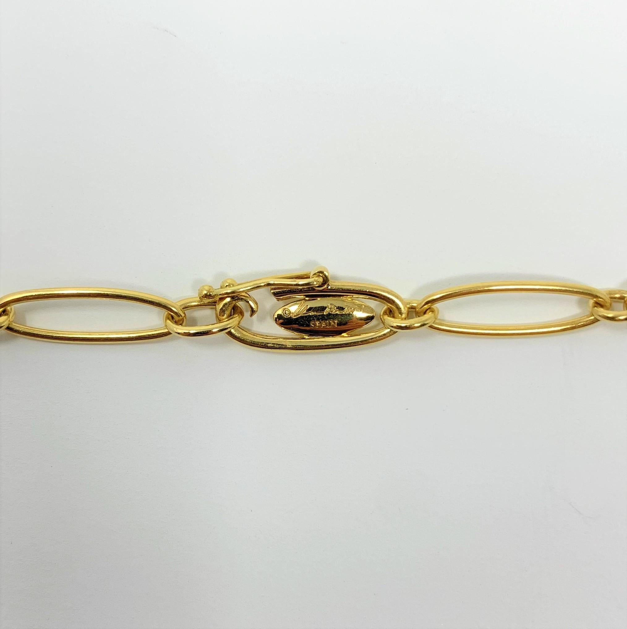 Tiffany & Co. Elsa Peretti 18 Karat Yellow Gold Round Pendant Necklace 2
