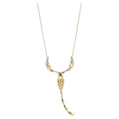 Vintage Tiffany & Co. Elsa Peretti 18k Yellow Gold Scorpio Zodiac Necklace w/Box Pouch