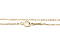 Tiffany & Co. Elsa Peretti 18k Yellow Gold Shell Slide Pendant Necklace w/ Pouch