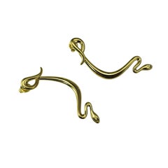 Tiffany & Co. Elsa Peretti 18K Yellow Gold Snake Earrings #22296