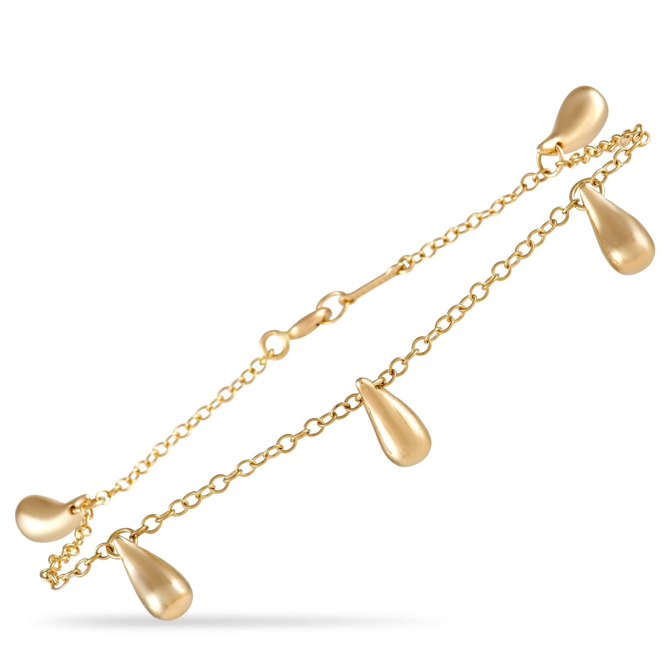 Women's Tiffany & Co. Elsa Peretti 18K Yellow Gold Tear Drop Bracelet
