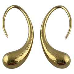 Tiffany & Co. Elsa Peretti 18K Yellow Gold Tear Drop Earrings
