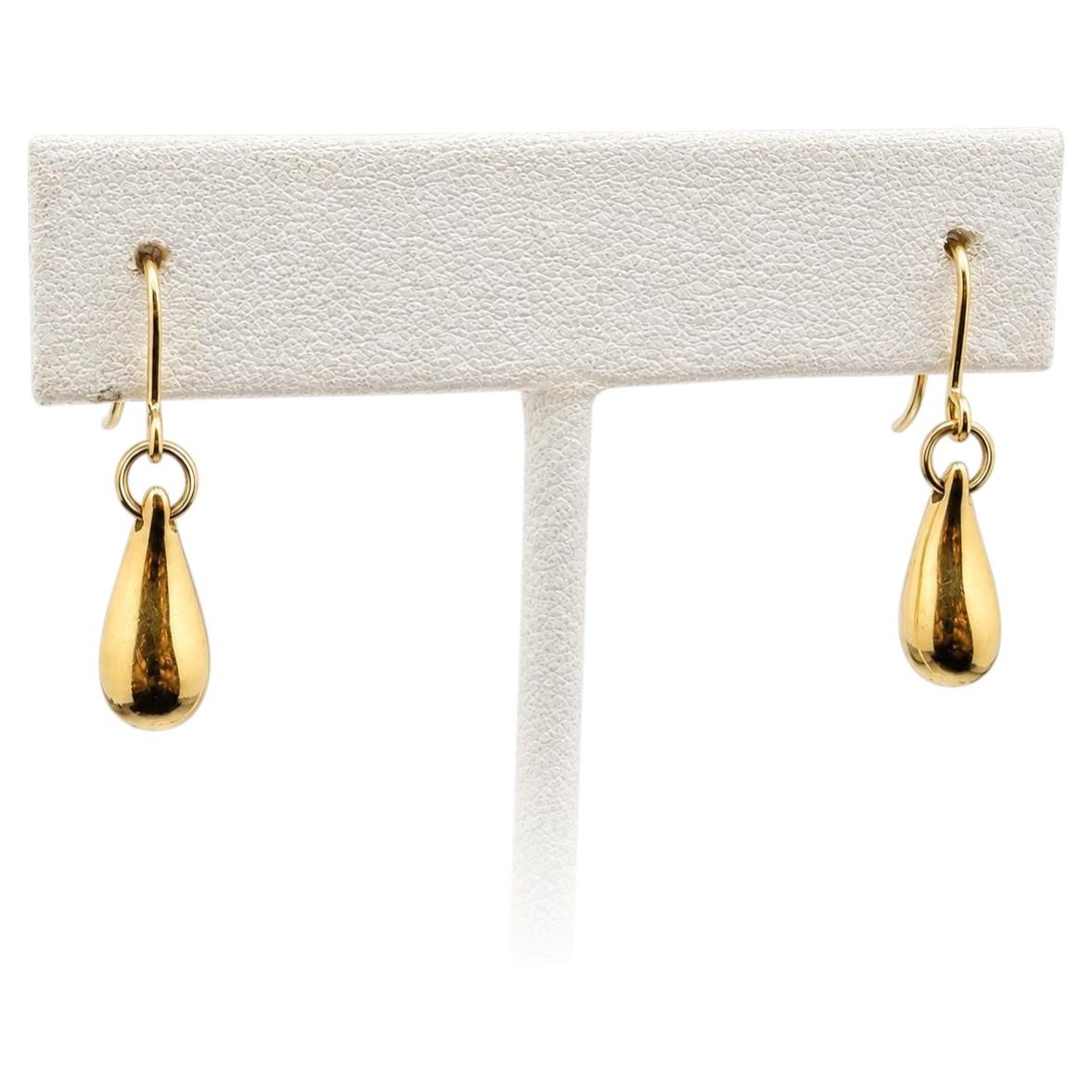 Tiffany & Co. Elsa Peretti 18K Yellow Gold Teardrop Earrings