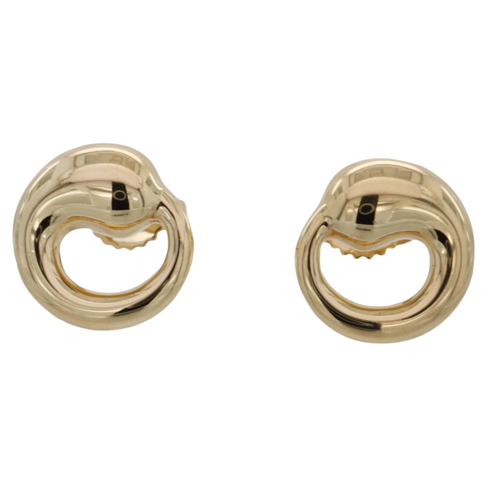 Tiffany & Co. Elsa Peretti 18K Yellow Gold Vintage Eternal Circle Stud Earrings