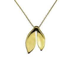 Tiffany & Co. Elsa Peretti 18 Karat Gelbgold Halskette mit Wal-Thema-Anhänger #19569