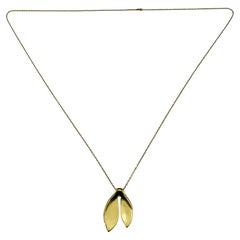 Tiffany & Co. Elsa Peretti 18K Yellow Gold Whale Tale Pendant Necklace #19569