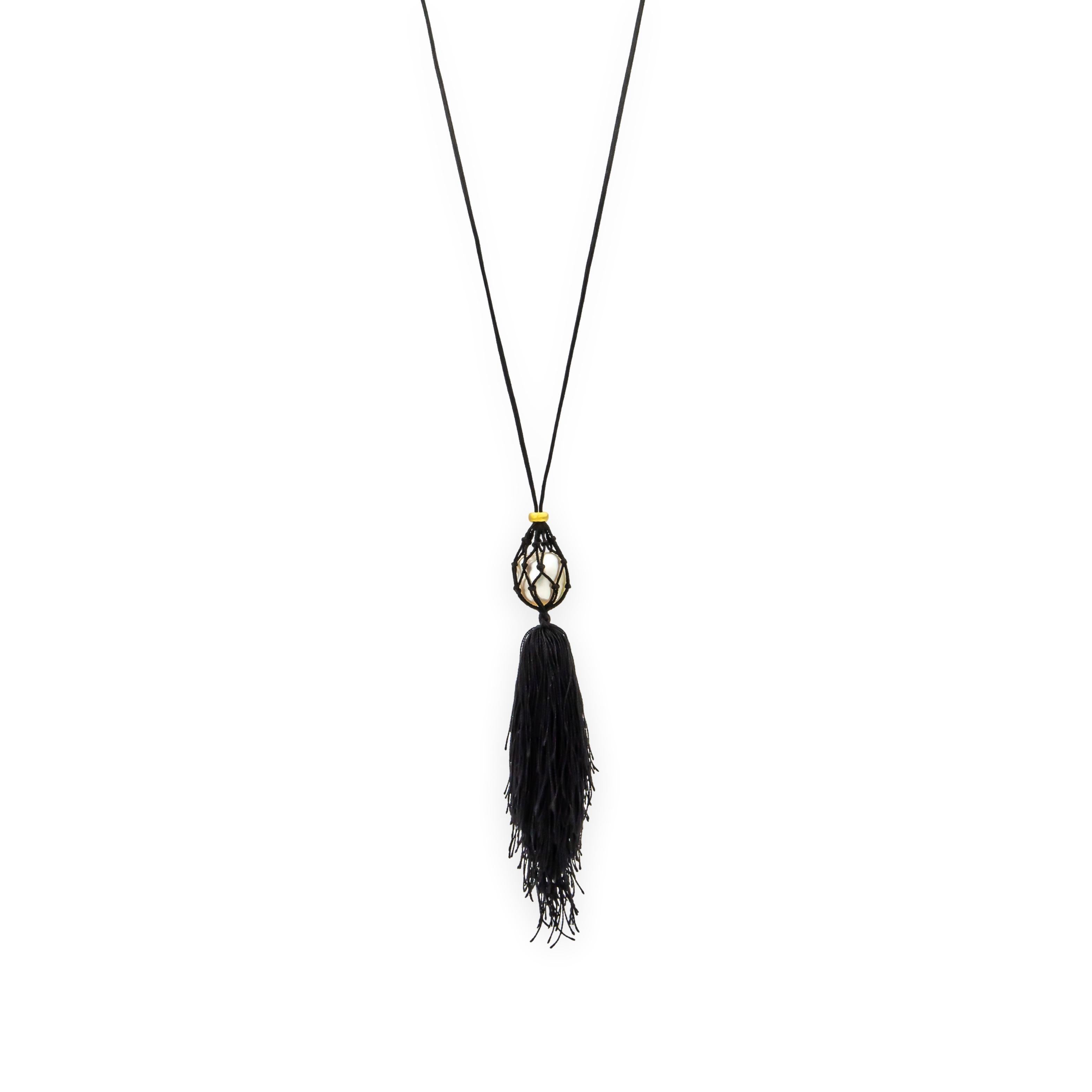 Tiffany & Co. Elsa Peretti 18K YG South Sea Keshi Pearl Tassel Pendant Necklace For Sale 3