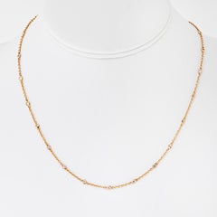 Tiffany & Co Elsa Peretti 18KY Gold 0.68ct Round Cut Diamond Chain