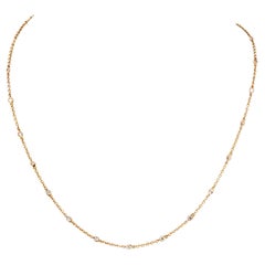 Tiffany & Co Elsa Peretti 18KY Gold Diamantkette mit 0,68 Karat im Rundschliff im Rundschliff