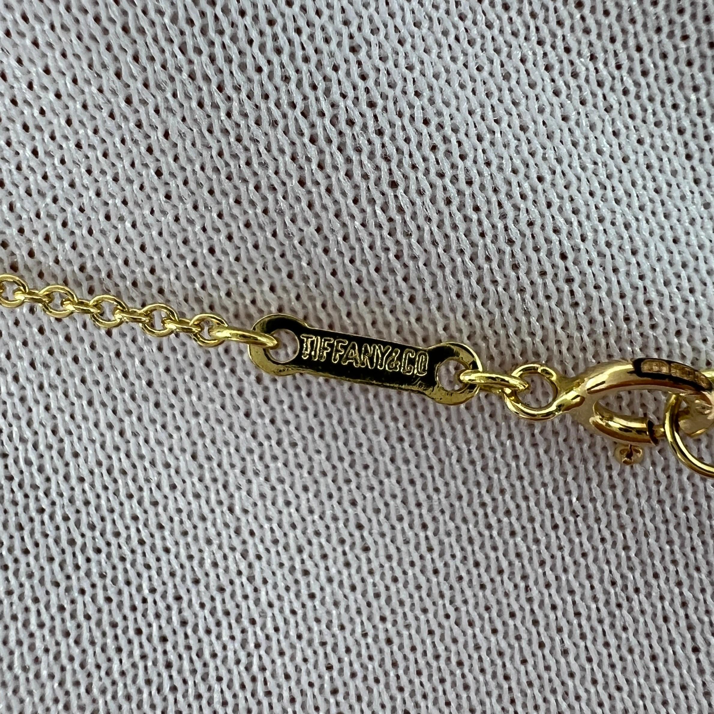 Tiffany & Co. Elsa Peretti 22mm Large Open Heart 18k Gold Pendant Necklace 6