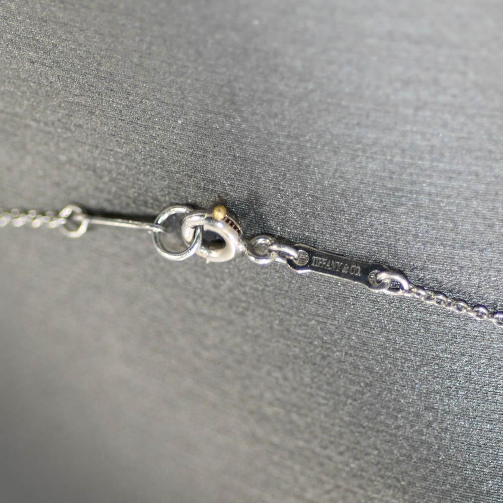 Tiffany & Co. Elsa Peretti Pendentif coeur ouvert en platine 22mm, collier 7 diamants 16 en vente 3