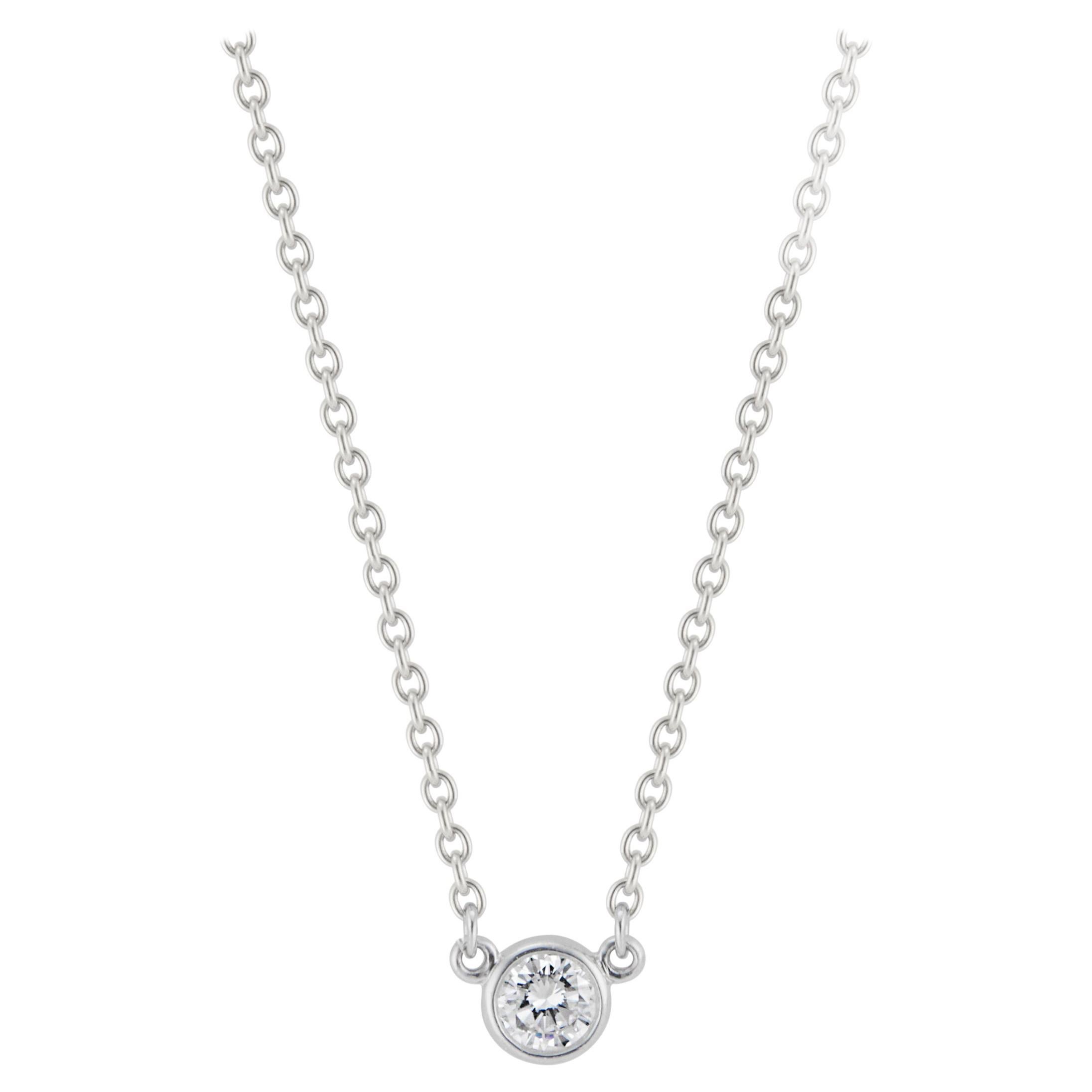 Tiffany & Co. Elsa Peretti .20 Carat Diamond Platinum by the Yard Necklace