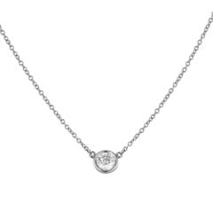 Tiffany & Co. Elsa Peretti .37 Carat Diamond Platinum Pendant Necklace