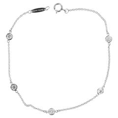 Tiffany & Co Elsa Peretti .40 Carat Diamond by the Yard Platinum Bracelet 