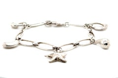 Tiffany & Co. Elsa Peretti 5 Icon Element Charm Bracelet Sterling Silver Rare