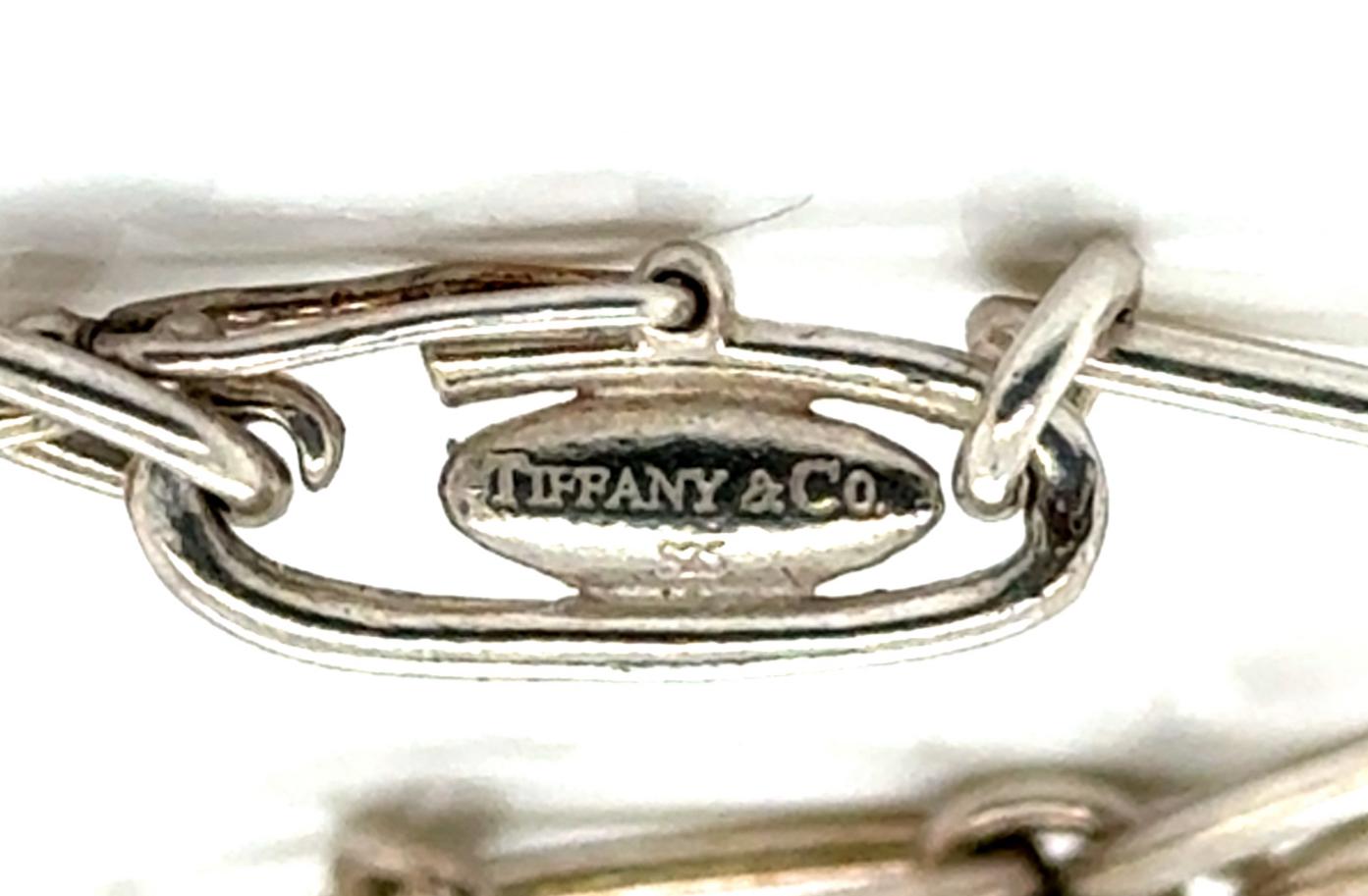 Tiffany & Co. Elsa Peretti 5 Icon Element Charm Bracelet Sterling Silver Rare In Excellent Condition In Dearborn, MI