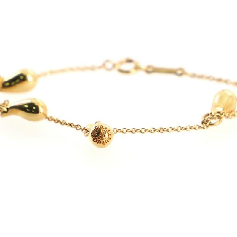 Tiffany & Co. Elsa Peretti 5 Teardrop Bracelet 18K Yellow Gold 18K Yellow In Good Condition In New York, NY