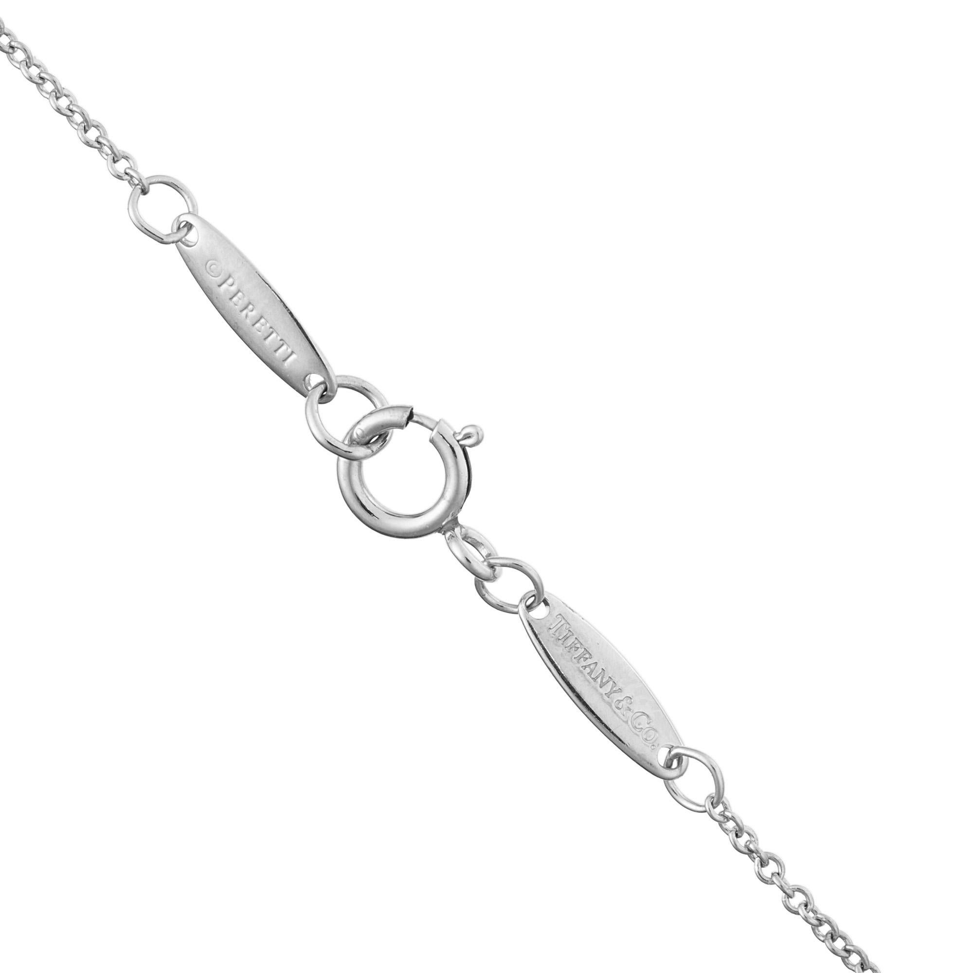 Tiffany & Co. Collana in platino con diamanti da 0,60 carati di Elsa Peretti In condizioni ottime in vendita a Stamford, CT