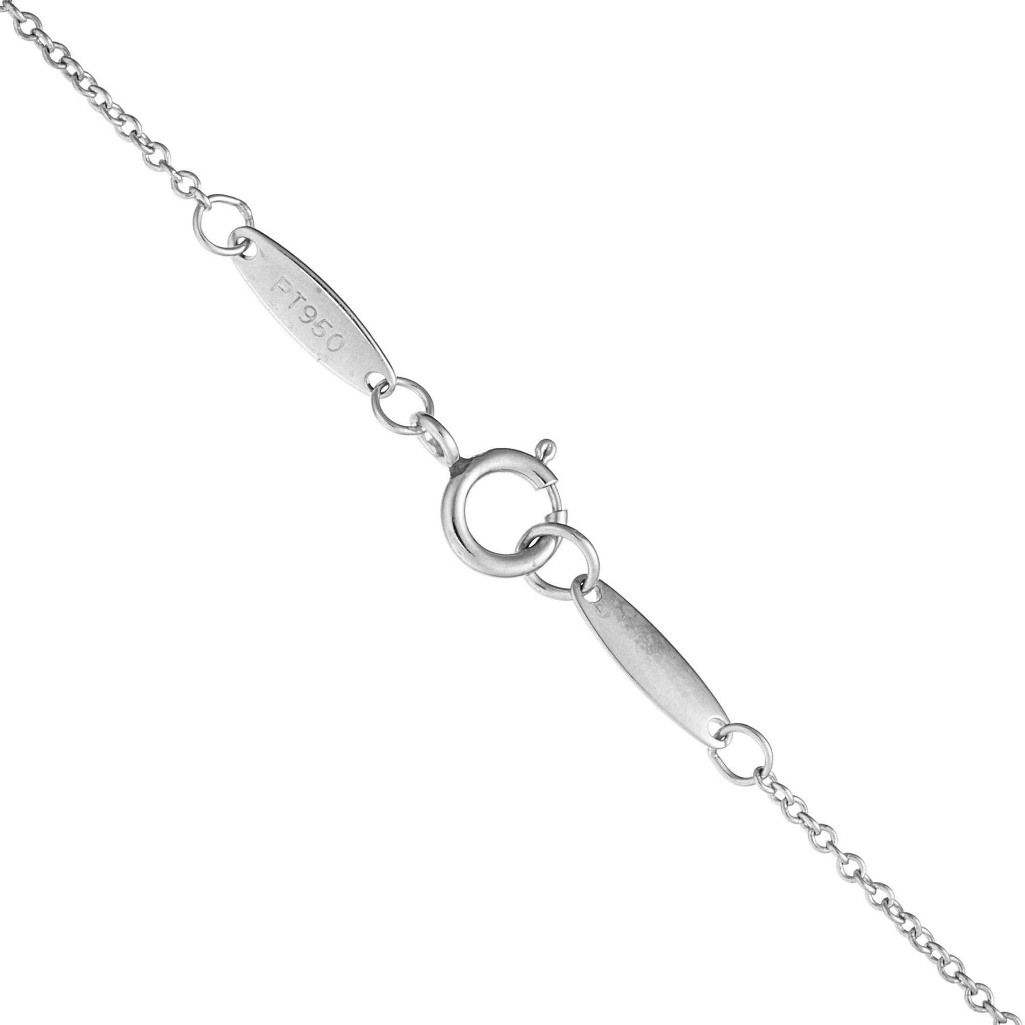 Donna Tiffany & Co. Collana in platino con diamanti da 0,60 carati di Elsa Peretti in vendita
