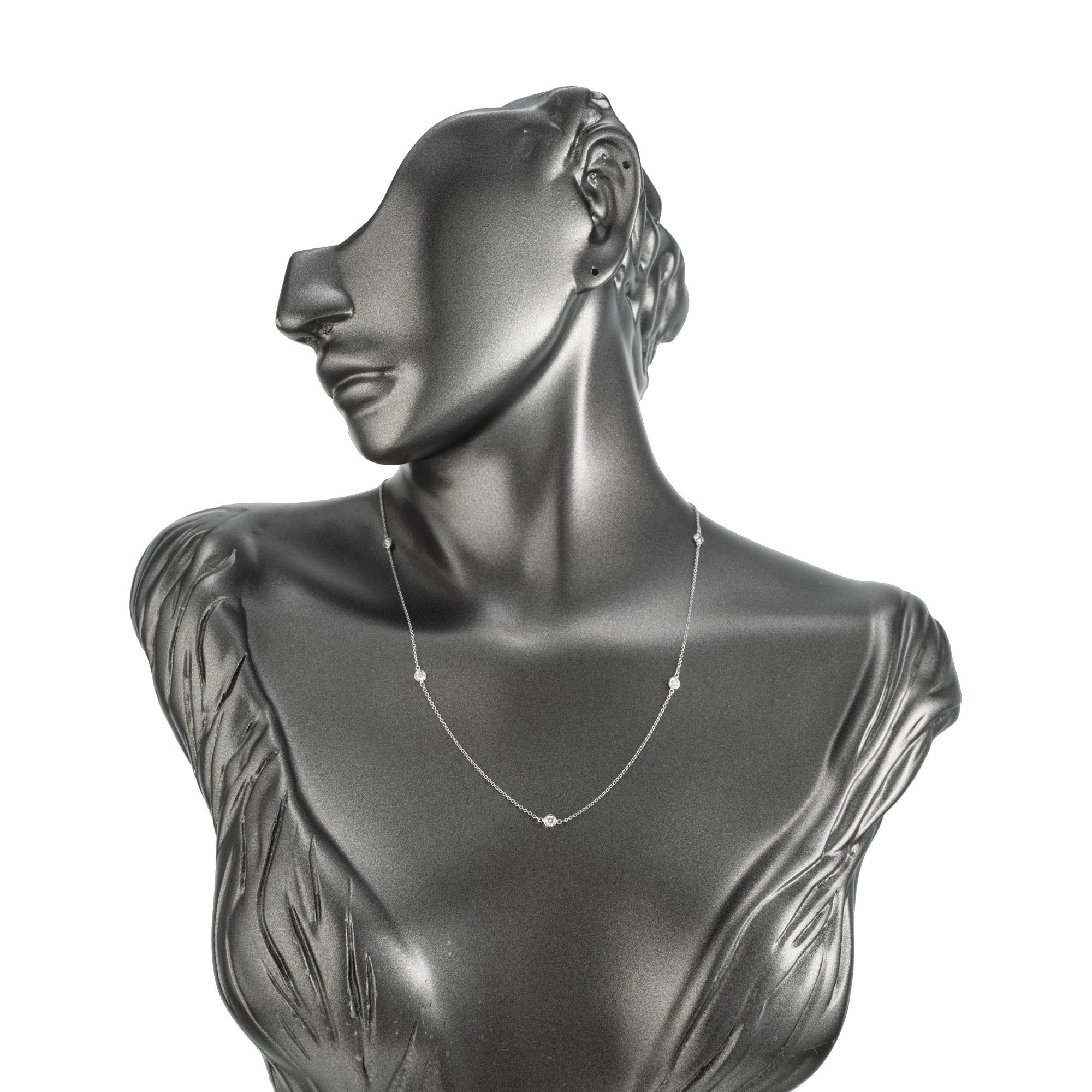 Tiffany & Co. Collana in platino con diamanti da 0,60 carati di Elsa Peretti in vendita 1