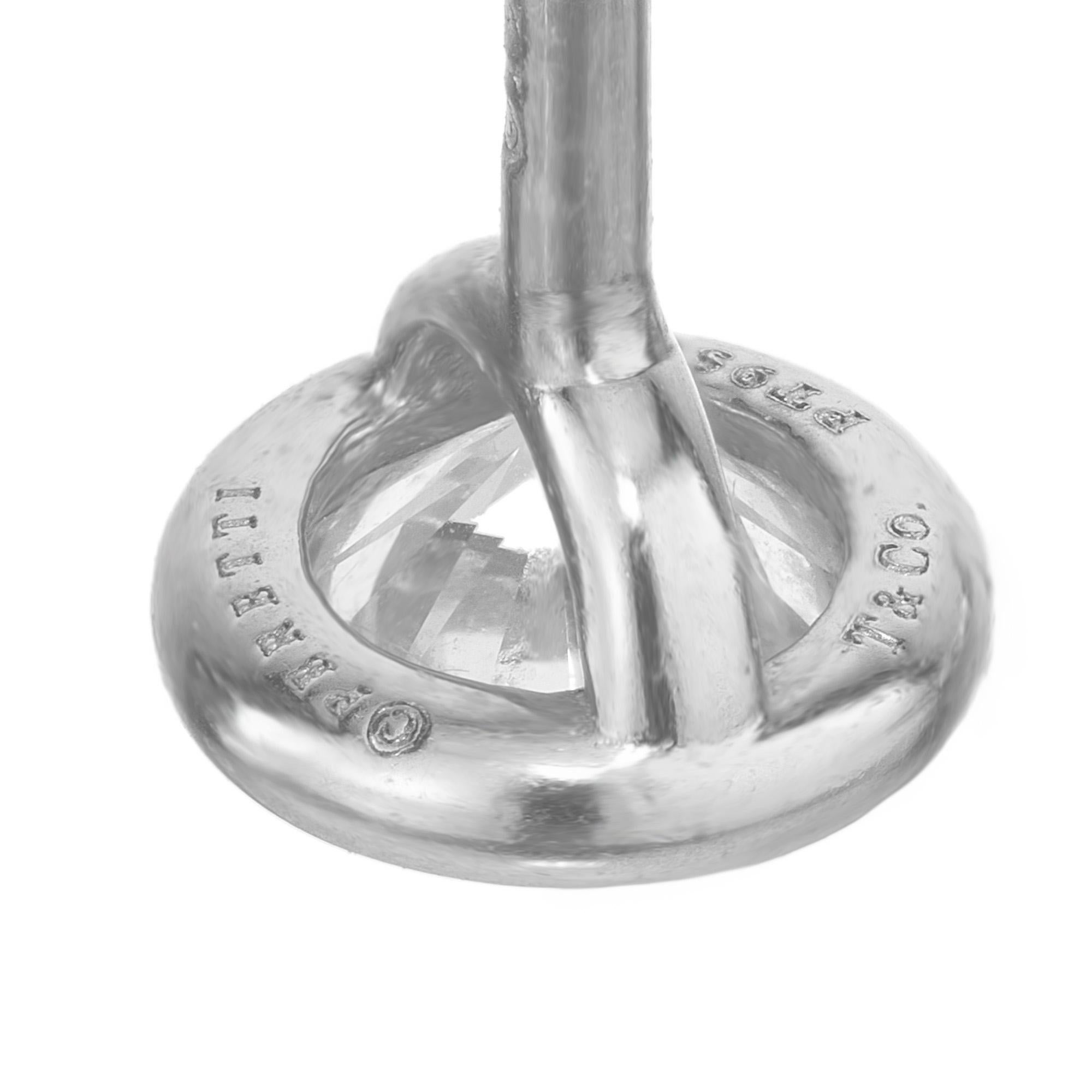 Tiffany & Co. Elsa Peretti .66 Carat Diamond Platinum By The Yard Stud Earrings For Sale 1