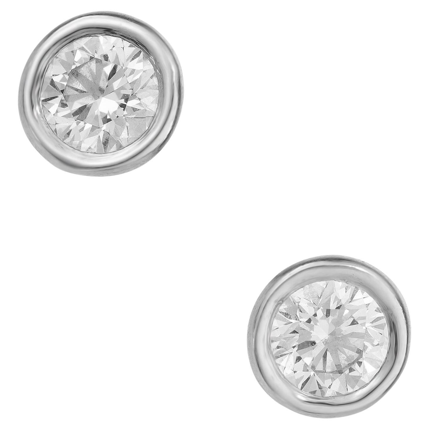 Tiffany & Co. Pendientes de diamantes Elsa Peretti de 0,66 quilates en platino por metros