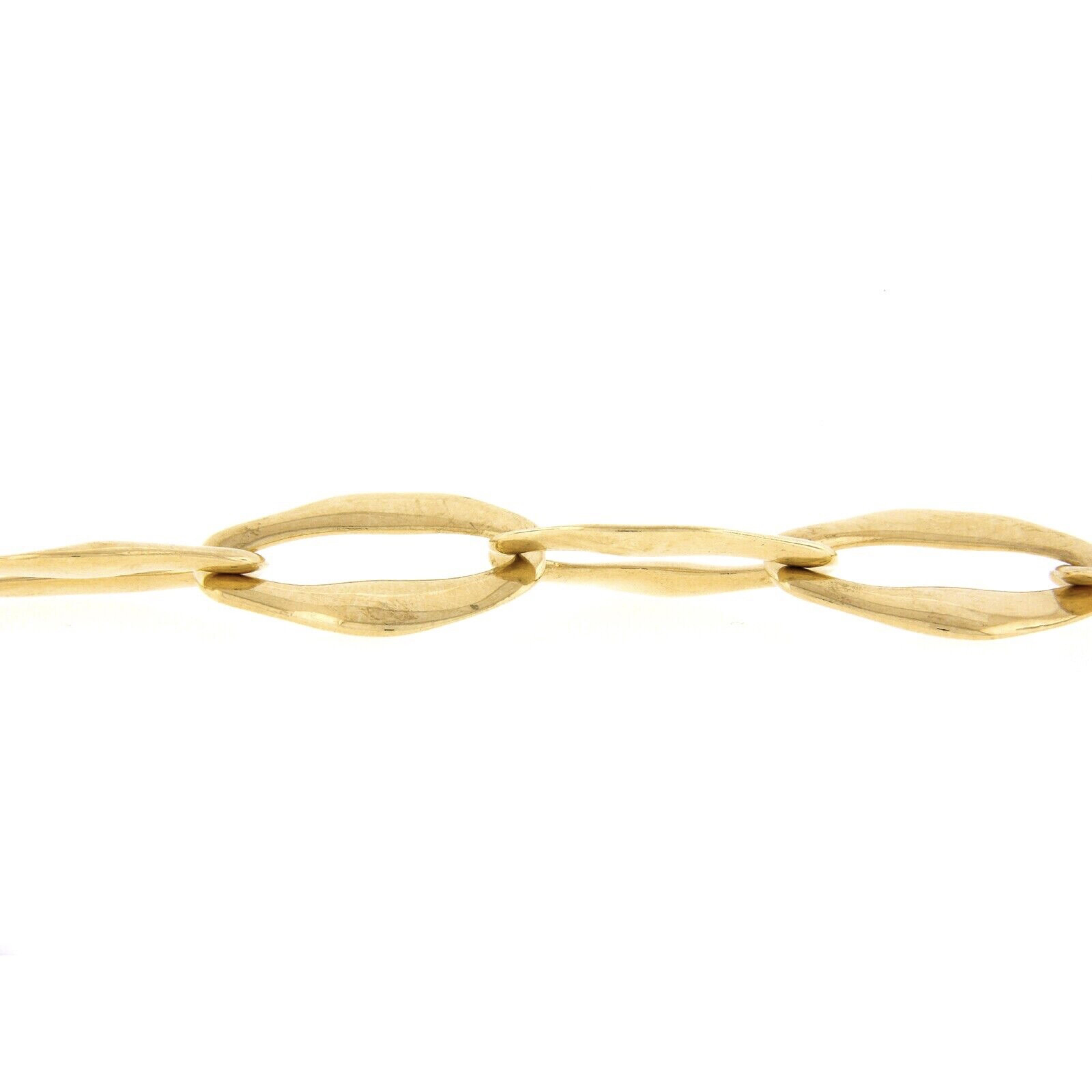 Tiffany & Co. Elsa Peretti Aegean 18k Gold Polished Large Link Toggle Bracelet In Good Condition In Montclair, NJ