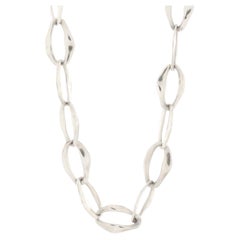 Tiffany & Co. Elsa Peretti Aegean Necklace Sterling Silver 30''