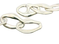 Tiffany & Co. Elsa Peretti Aegean Sterling Silver Long 28" Link Chain Necklace