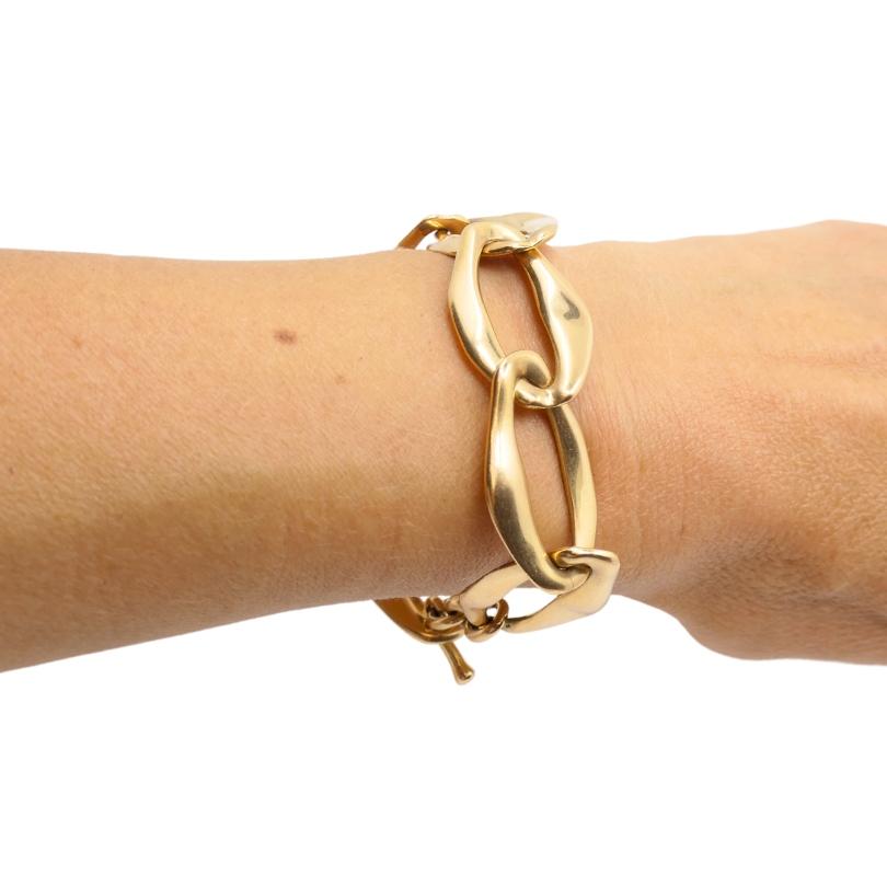 Tiffany & Co. Elsa Peretti Pulsera Toggle Egeo Oro 18k en Excelente estado para la venta en Beverly Hills, CA