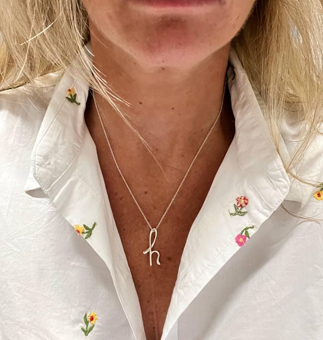 Donna Tiffany & Co. Elsa Peretti Ciondolo Lettera Alfabeto 