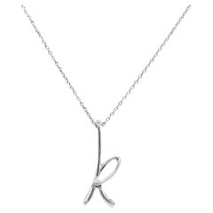 Tiffany & Co. Elsa Peretti Alphabet Sterling Silver "K" Initial Necklace