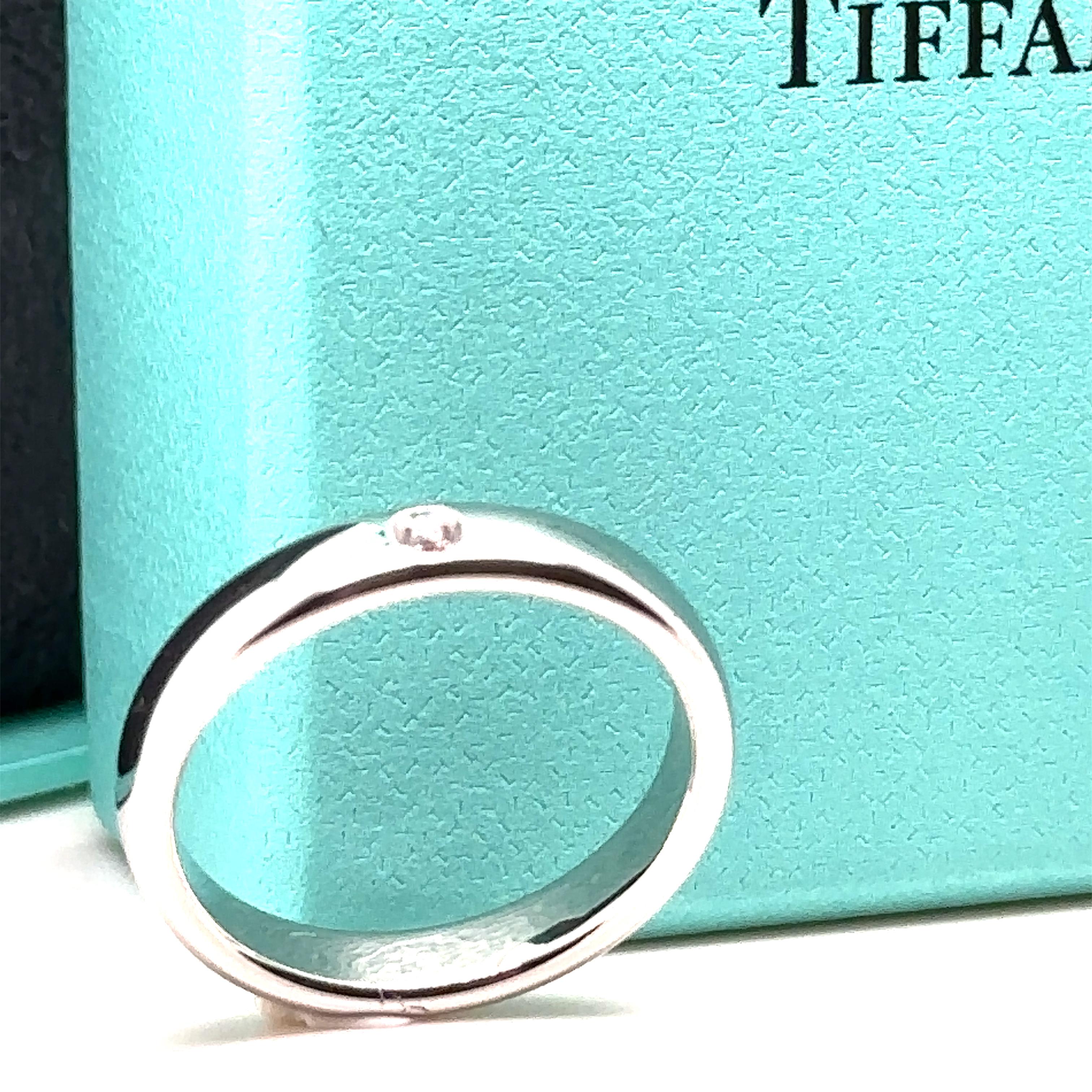 Tiffany & Co. Elsa Peretti band ring 0.02ct V 1/2 1
