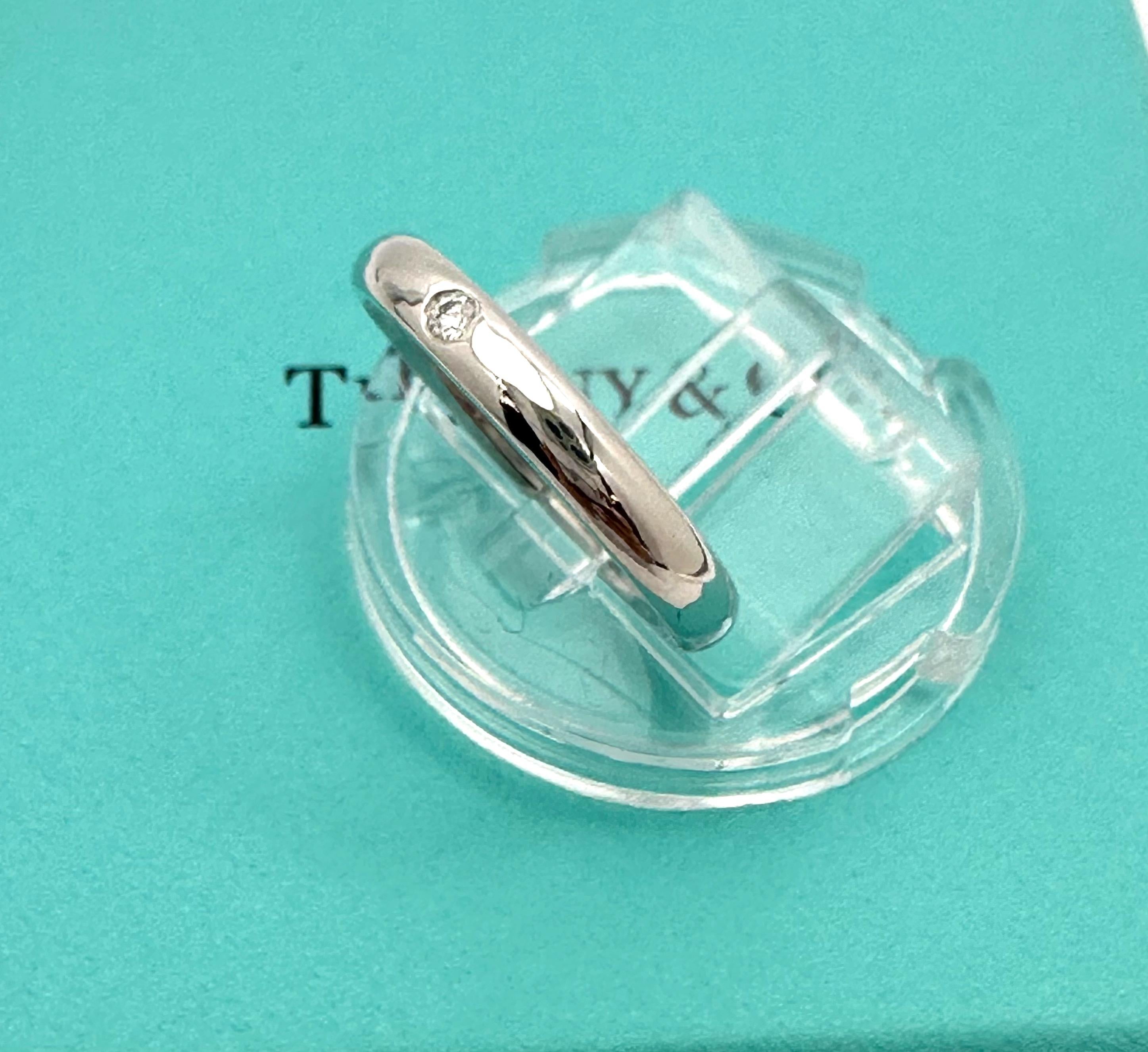 Tiffany & Co. Elsa Peretti Band Ring with Diamond in Platiunum For Sale 8