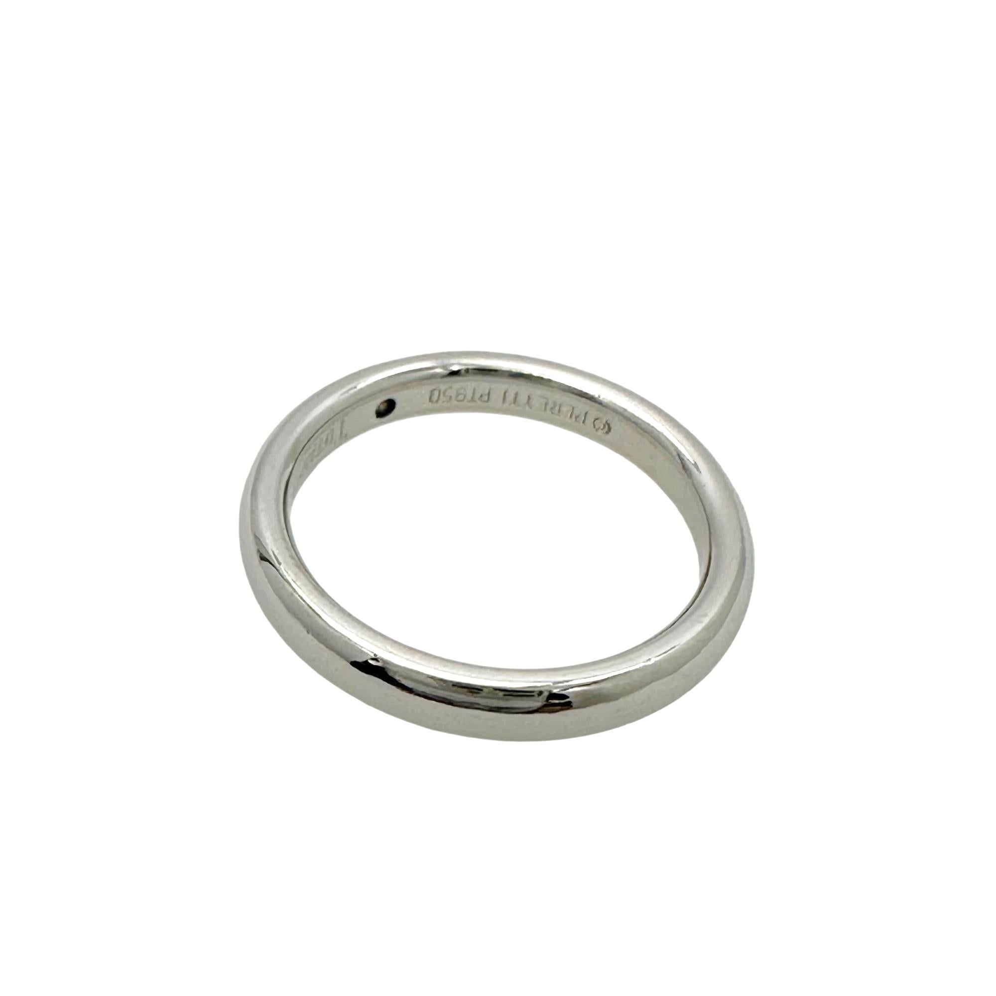 Women's or Men's Tiffany & Co. Elsa Peretti Band Ring with Diamond in Platiunum For Sale