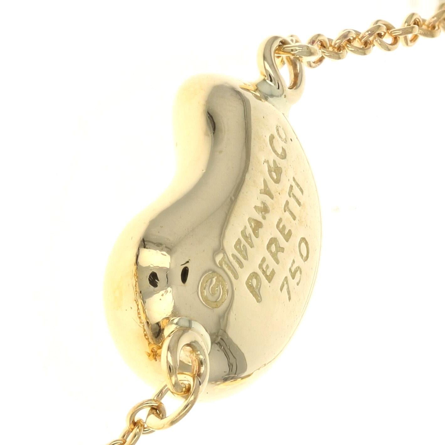 Women's Tiffany & Co. Elsa Peretti Bean Bracelet Yellow Gold, 750 Station Cable