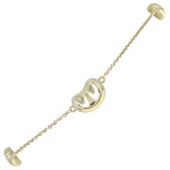 Tiffany & Co. Elsa Peretti Bean Bracelet Yellow Gold, 750 Station Cable