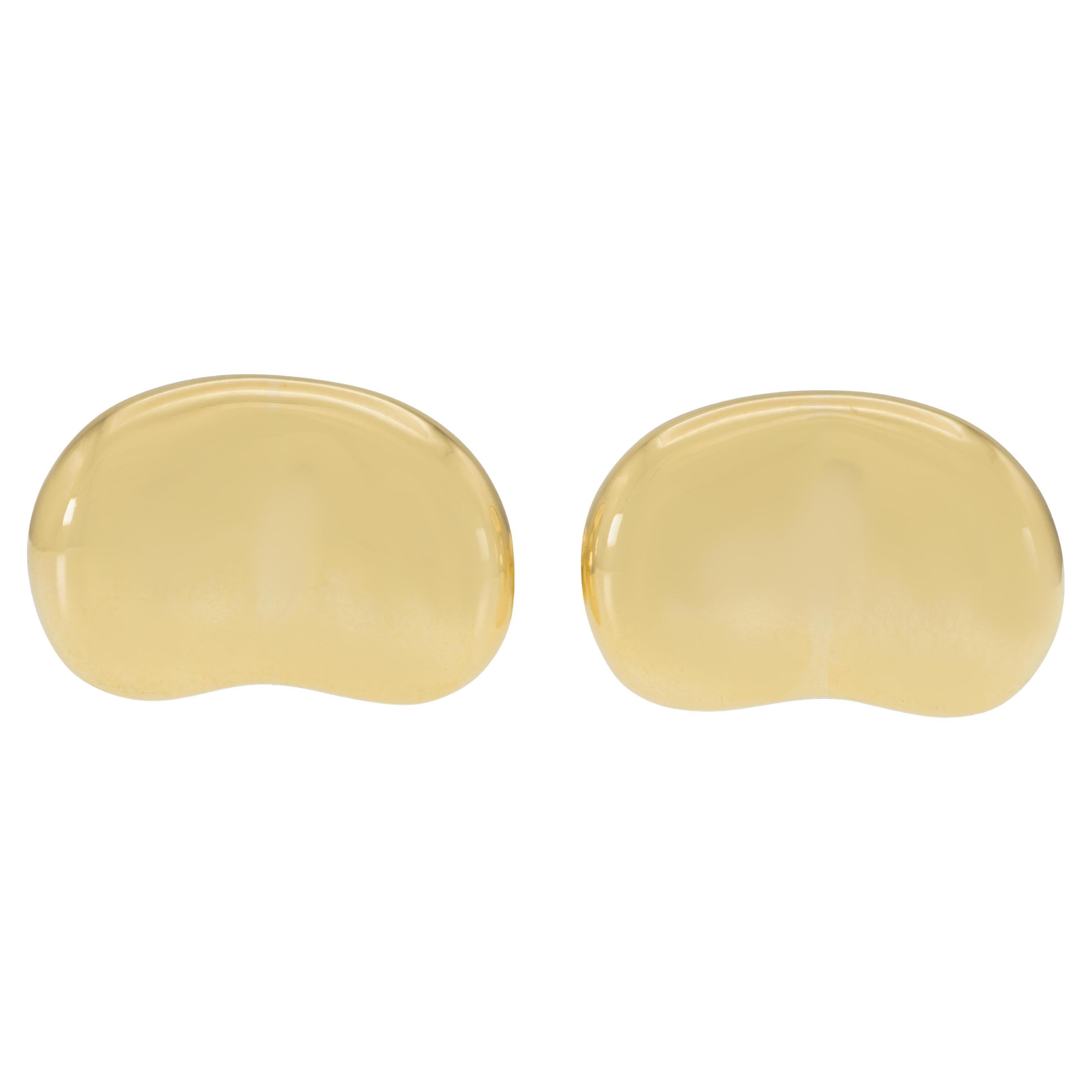 Tiffany & Co. Boutons de manchette en forme de haricot d'Elsa Peretti en vente